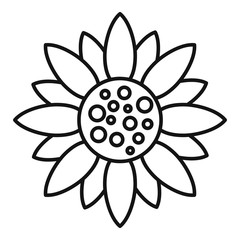 Nature sunflower icon. Outline nature sunflower vector icon for web design isolated on white background