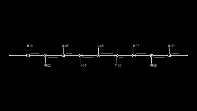 Infographic Element - Timeline on alpha channel