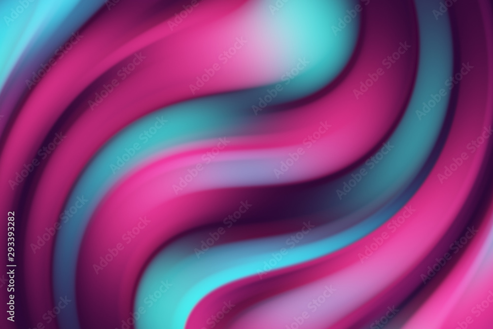 Poster twisted gradient background. 3d illustration of rows and rows of colorful stripes rippling. colorful