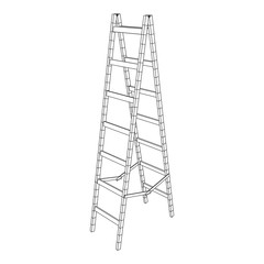 Step ladder wireframe