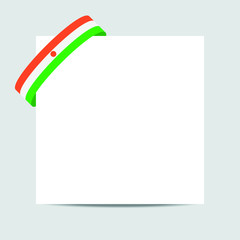 Niger   flag. Niger   patriotic banner with space for text. Happy Independent Day. Template of greeting card, 