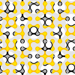 Classic polka dot pattern in a patchwork collage style.