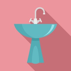 Washbasin icon. Flat illustration of washbasin vector icon for web design