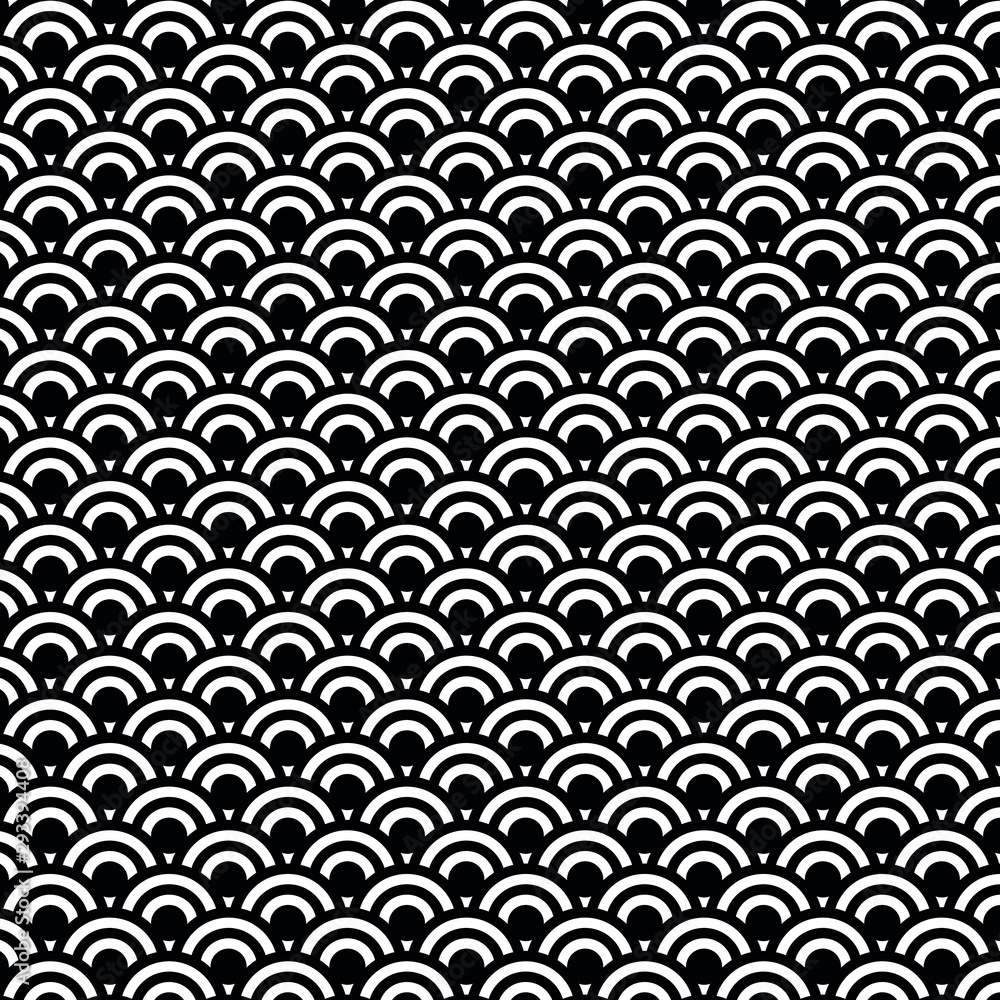 Poster seamless pattern. abstract geometric background design. black and white texture vector