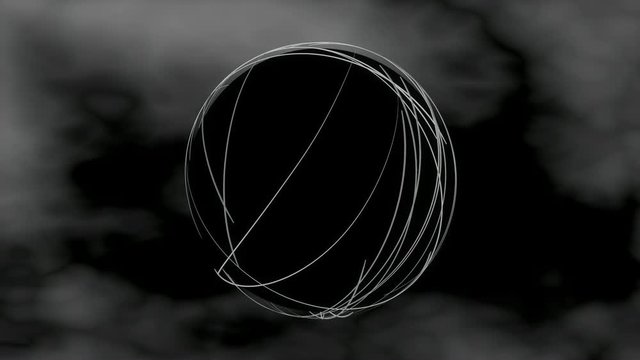 Sfera di scie bianche.