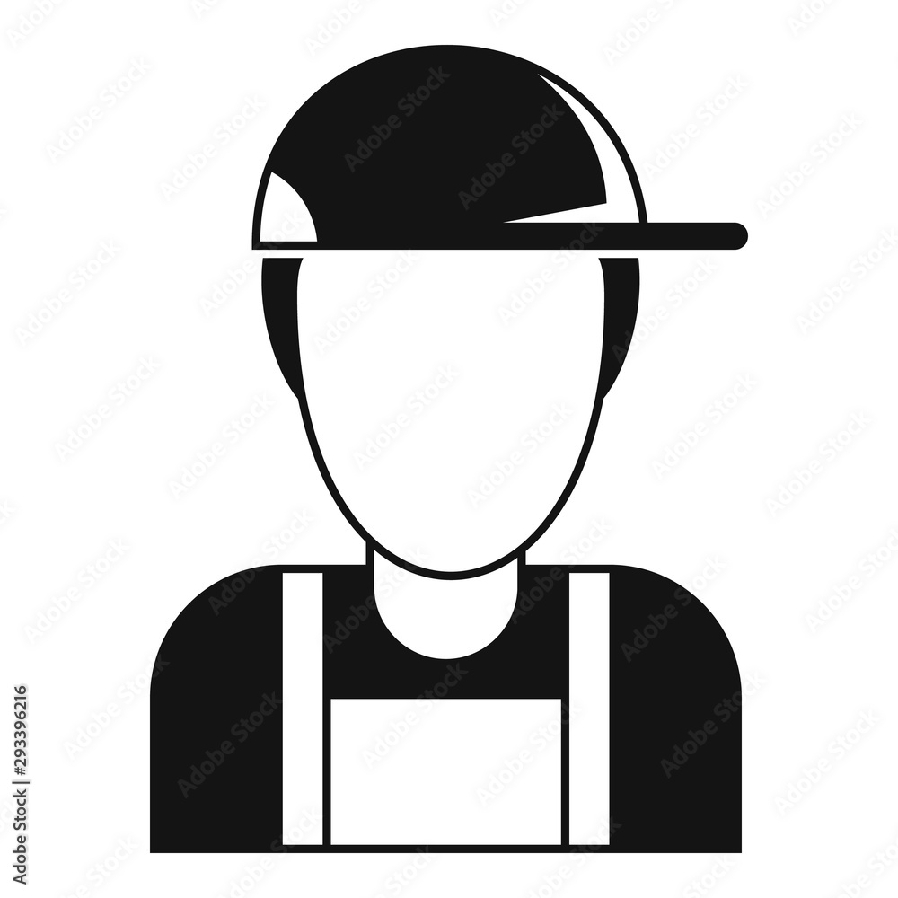 Poster plumber avatar icon. simple illustration of plumber avatar vector icon for web design isolated on wh