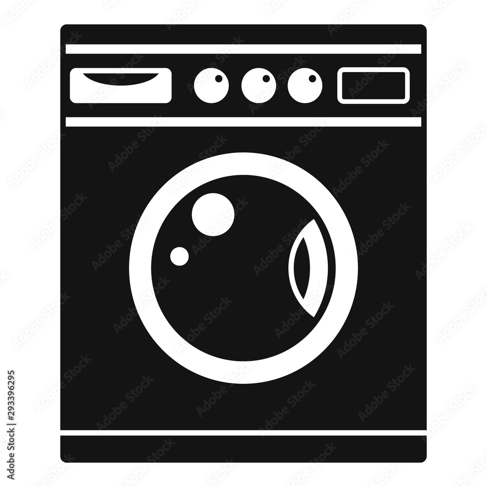 Poster washing machine icon. simple illustration of washing machine vector icon for web design isolated on 