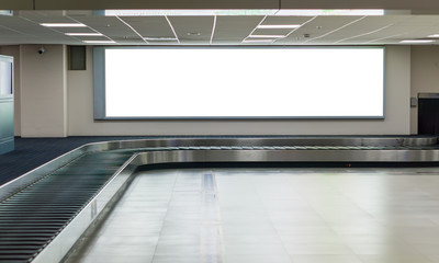 Blank billboard posters in the airport.