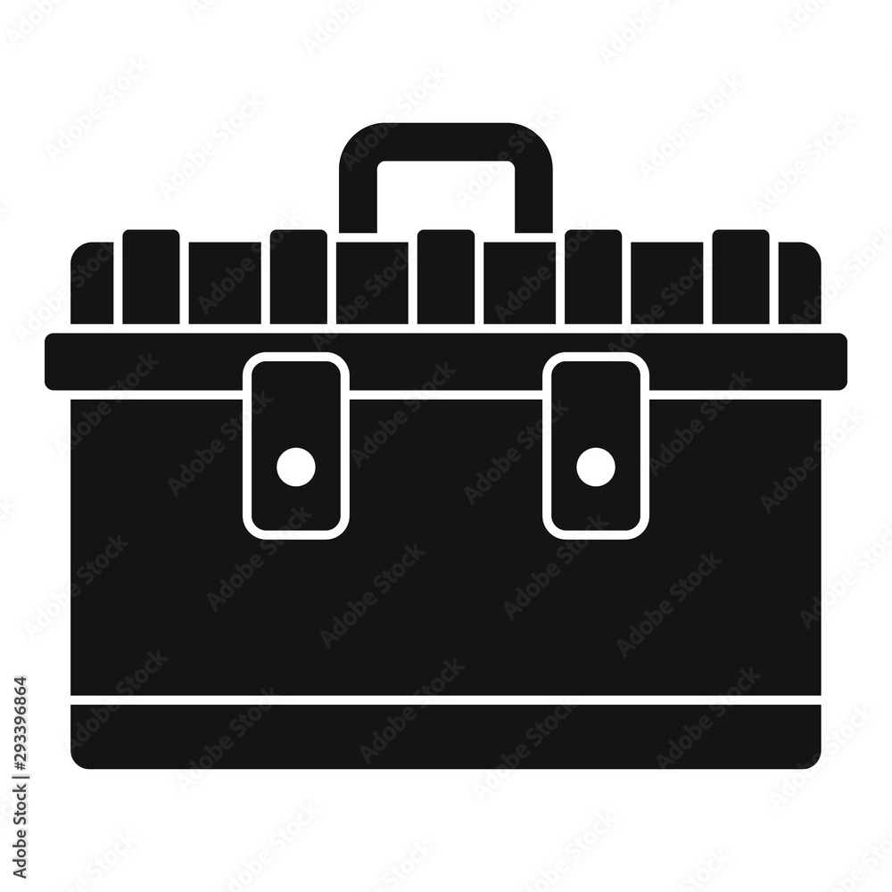 Poster tool box icon. simple illustration of tool box vector icon for web design isolated on white backgrou