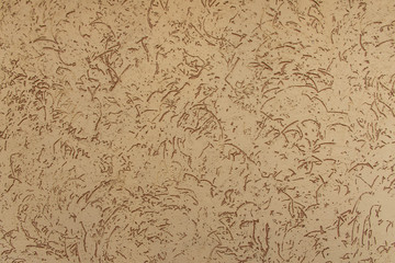 Fragment of wall, beige with brown plaster