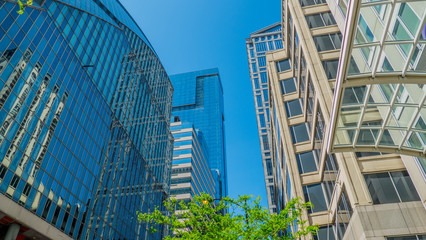 Naklejka premium Modern office buildings in the USA