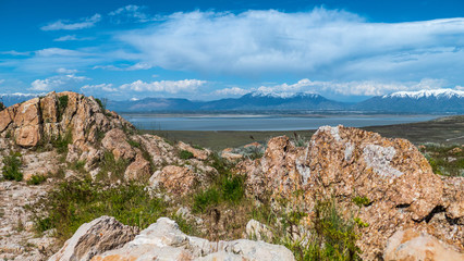 Beautiful landscape in Antelope Island Park