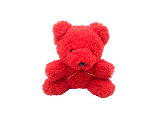bear doll isolated on white background. Clipping Path