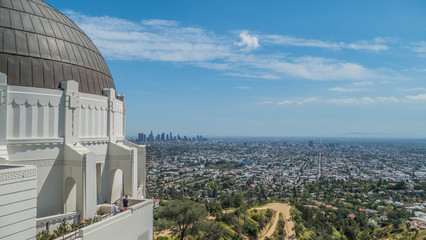 Griffith observatory overlooking the city of LA