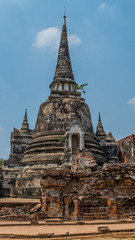 Fototapeta premium Walking through the ruins city in Thailand