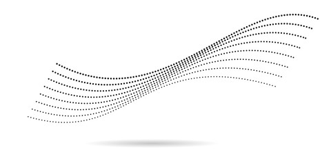 Fototapeta premium Abstract dotted lines. Abstract vector background. Black dots on white background