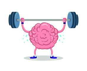 Brain exercise.  Brain power. Education concept. Vector illustration in flat style.