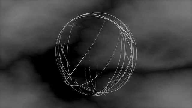 Sfera di scie bianche.