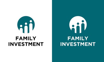 Modern logo design of family or human invesment with white background - EPS10 - Vector.