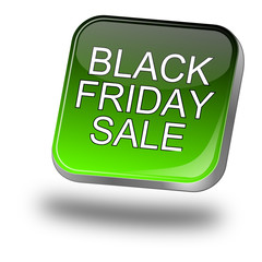 Black Friday Sale button - 3D illustration