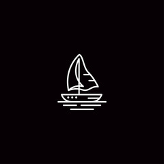 Sailing Logo Icon Design Template. Yacht, Sail, Boat Vector
