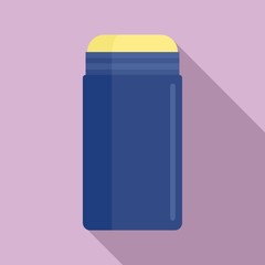 Blue deodorant icon. Flat illustration of blue deodorant vector icon for web design