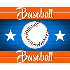 Baseball poster with a baseball ball - Vector