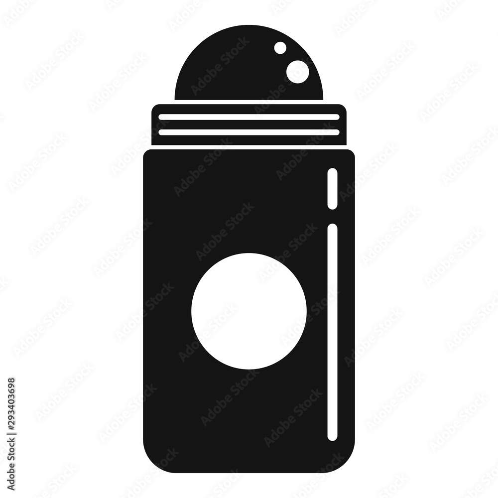 Poster roll deodorant bottle icon. simple illustration of roll deodorant bottle vector icon for web design 