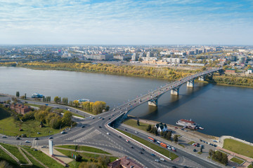 Kanavinsky bridge over the Oka river in Nizhny Novgorod