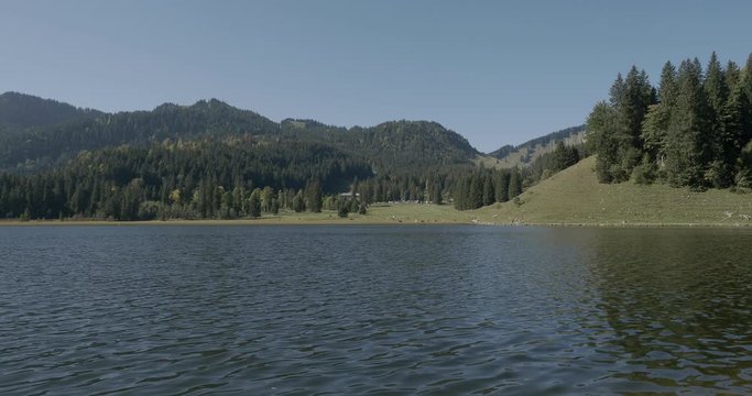 Bavarian landscape. Around the Romantic Spitzingsee in October, mountain lake in Bavaria between Schliersee and Bayerischzell