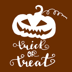 Happy halloween. Hand drawn creative calligraphy