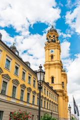 MUNICH, GERMANY - June 25, 2018: Traditional Cathedral building in Munich, Germany