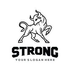 BULL, Strong Bull Logo Vector