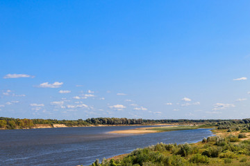View of the Oka river in Russia