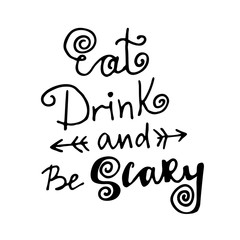 Happy halloween. Hand drawn creative calligraphy