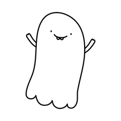 trick or treat - happy halloween line image