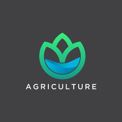 Agriculture Logo Template, hipster, modern, elegant, simple, circle, square, classic, vintage