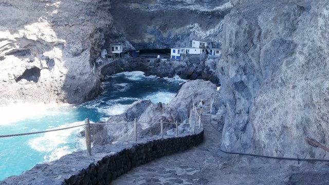 Pirate cave Poris de Candelaria, a hidden tourist attraction near Tijarafe