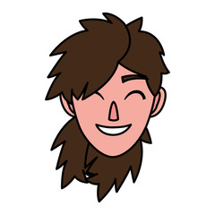 Isolated man head vector design