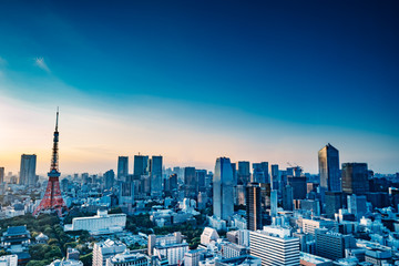 Tokyo tower & city view in Tokyo