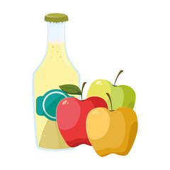 Isolated apple juice vector design