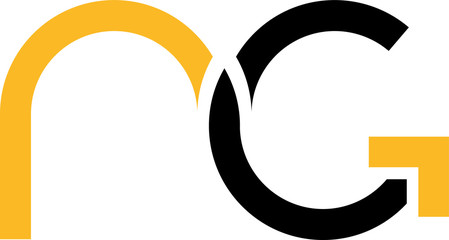 Logos NG yellow and black. The G is a ipotetical clock
