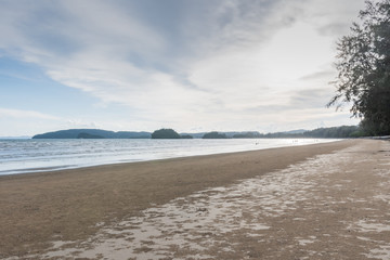 Sea beach and blue sky, Krabi, Thailand.