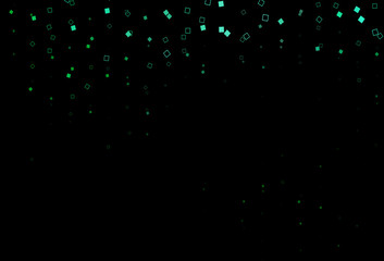 Dark Green vector background with rectangles.