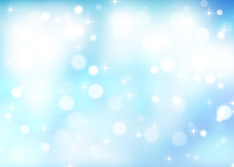 Shiny Particles On blue Background