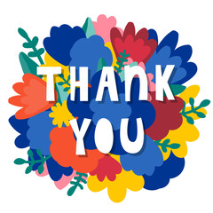 Doodle floral background and hand made text. Bright flowers and simple lettering foe design gift card, shop sale advertising, bag print, positive poster, book cover, workshop invitation etc.