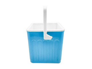 plastic ice bucket isolated on white background. Clipping Path