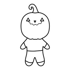 trick or treat - happy halloween line image