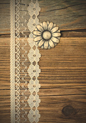 vintage button and lace tape