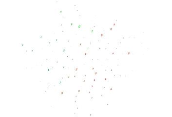 Light Black vector pattern with music elements.